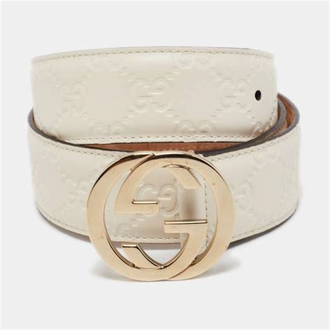 gucci belt white leather|genuine Gucci belt.